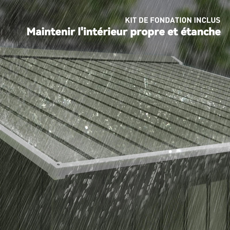 Abri de Jardin en Acier Galvanisé porte coulissante 5,4 m²