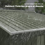 Abri de Jardin en Acier Galvanisé porte coulissante 5,4 m²